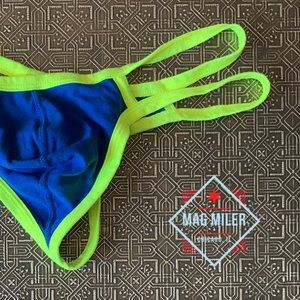SIZE SMALL: ANDREW CHRISTIAN BLUE SPIDER THONG